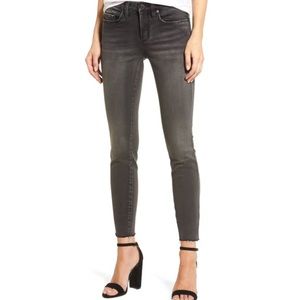 Blank NYC Skinny Grey Raw Hem Jeans